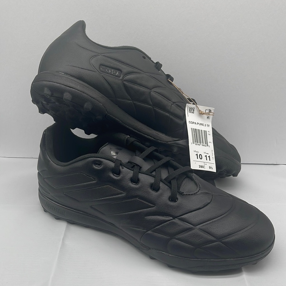 Adidas Copa Pure.3 TF ID4321 Unisex Black Low Top Football Soccer Shoes JAB264